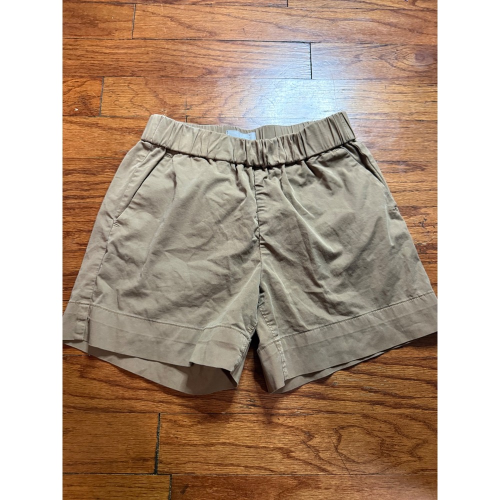 Everlane Easy Short Khaki Tan Elastic Waist Cotton Chino Shorts Womens 4